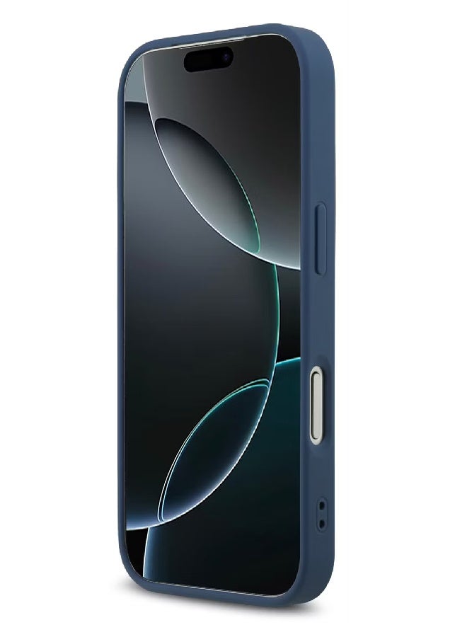 Guess MagSafe 4G PU Leather Case with Triangle Logo for iPhone 17 Pro - Blue - Image 3